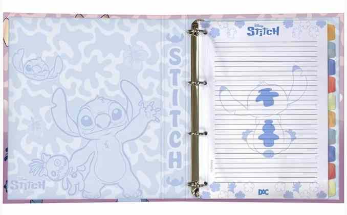 FICHARIO CARTONADO STITCH C/ELASTICO 